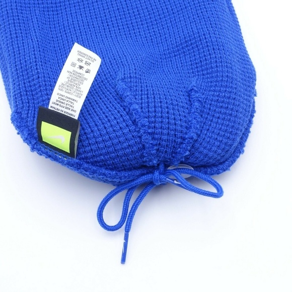 NEW Nike Unisex Adult's Authentic Removable Pom Beanie Hat DH2412-480 Blue/White - Picture 6 of 9